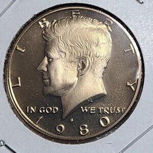 1980-S Proof Kennedy Cameo Finish Half Dollar... Uncirculated